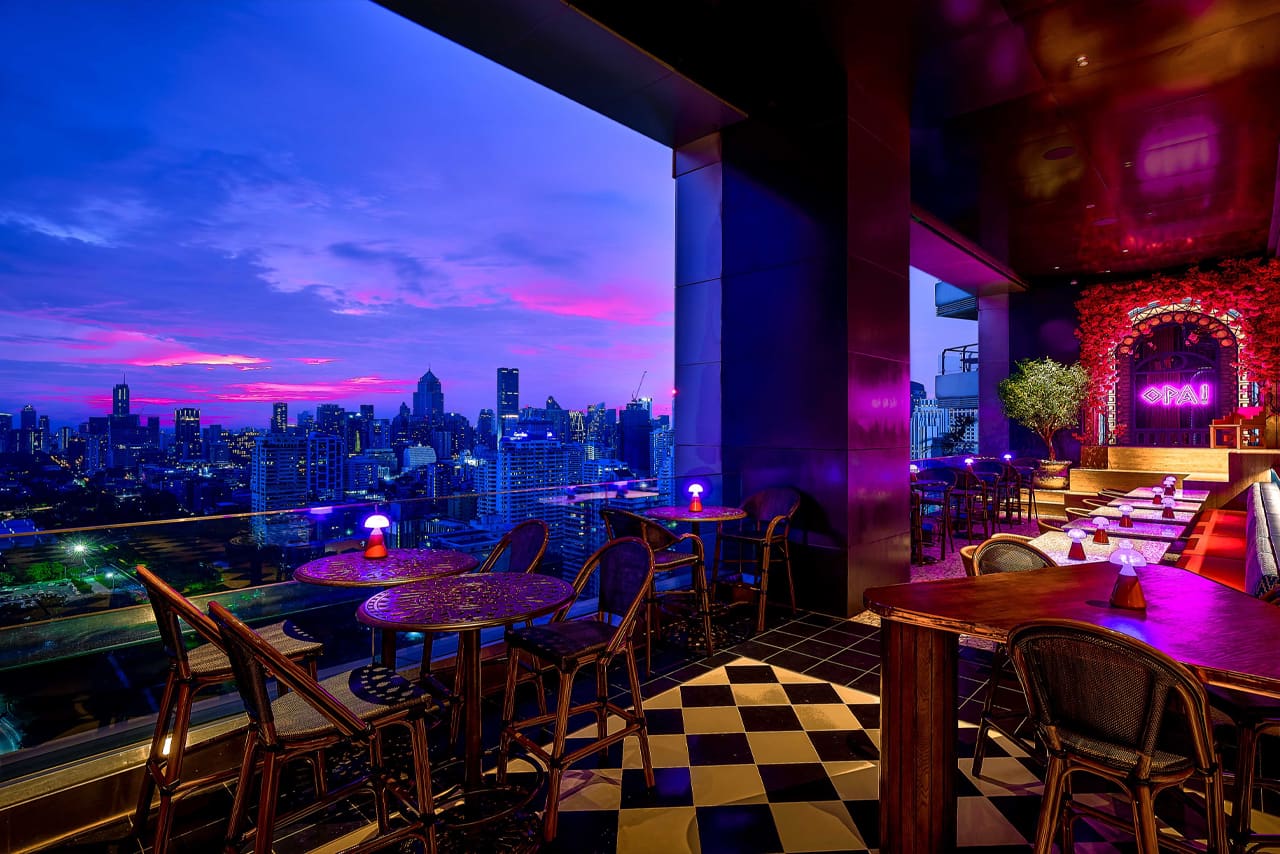 Aesops Greek Restaurant & Rooftop rooftop bar in Asoke, Bangkok