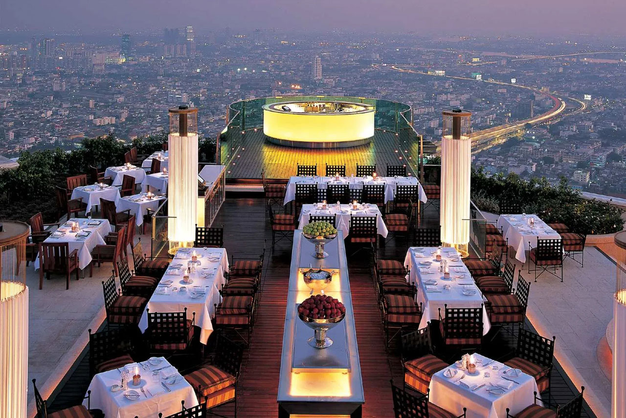 Sirocco rooftop in Silom / Riverside, Bangkok
